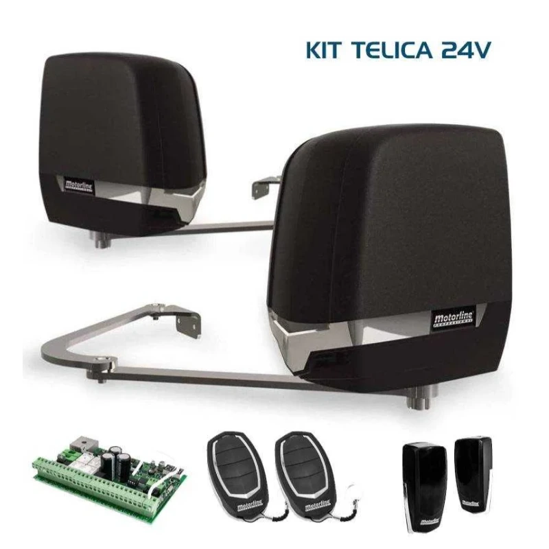 KIT TELICA-24V MOTORLINE KIT MOTOR ARTICULADO TELICA 24V PUERTAS BATIENTES HASTA 2,5m 2 HOJAS KIT TELICA-24V
